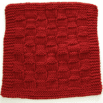 red knitted square