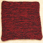 red knitted square